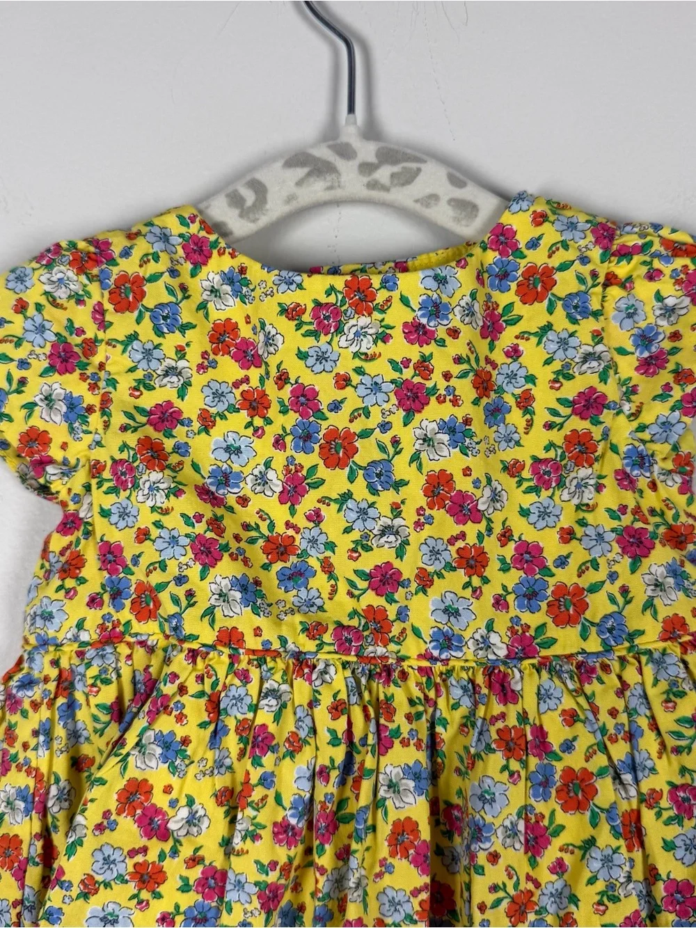 Ralph Lauren Baby Girl Yellow Floral Short Sleeve Fit & Flare Dress Size 3 Month